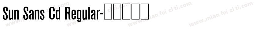 Sun Sans Cd Regular字体转换